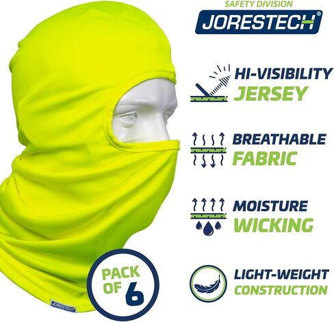 JORESTECH Safety Balaclava High Visibility Yellow for Sun Cold Protection in Kuwait