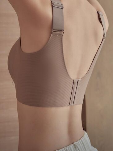 Women's Wireless Seamless Push Up Bra - 4 Pack Ribbed Support Sports Bras with Adjustable Wide Straps for Everyday Wear in Kuwait