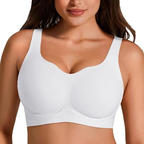 Jelly Bras for Women Plus Size No Underwire Push Up Full Coverage Minimizer Bra Seamless Wireless Bralette in Saudi Arabia