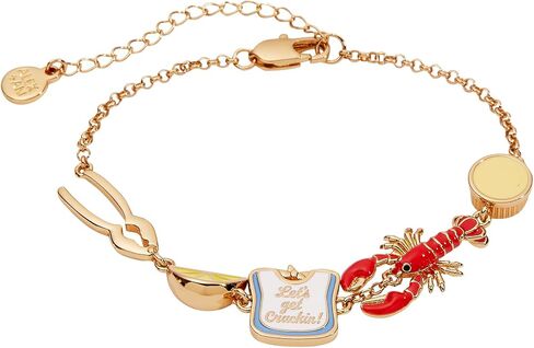 سوار Alex and Ani Lobster Boil Inline Charm، من النحاس الذهبي اللامع in Kuwait