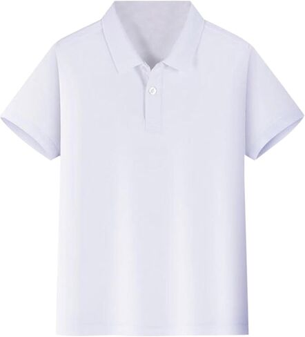 Boys School Uniform Polo Shirts Short Sleeve Regular Fit Comfortable Breathable Summer Top for Kids 4-12 Years in Kuwait