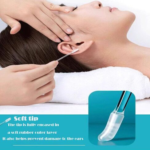 Sticky Ear Cleaning Stick,48 Pcs Ear Wax Removal Tool,Safe Adhesive Ear Pick,Reusable Resin Gel Ear Stick for Adults in Kuwait