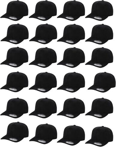 Gorras Sin Diseños Paquete De 24 Gorras De Gamuza Gorra Color Negro Completo De Gamuza Ajustable in Kuwait