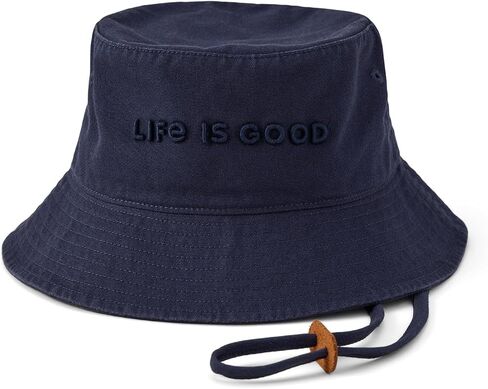 Life is Good LIG Crafty Wordmark Bucket Hat, Darkest Blue, One Size in Kuwait
