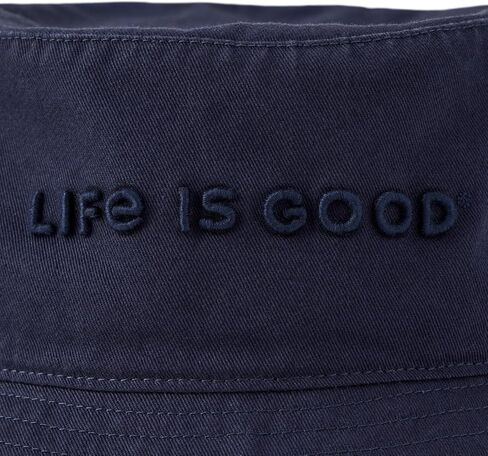 Life is Good LIG Crafty Wordmark Bucket Hat, Darkest Blue, One Size in Kuwait