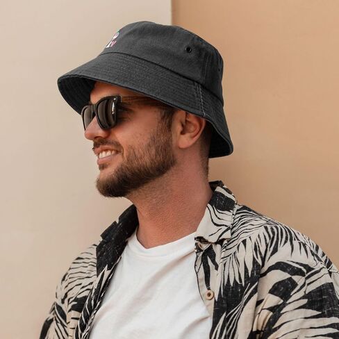 Bucket Hat Summer Washed Denim Cotton Sun Hats Travel Beach Fishing Fisherman Cap in Saudi Arabia