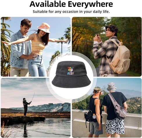 Bucket Hat Summer Washed Denim Cotton Sun Hats Travel Beach Fishing Fisherman Cap in Saudi Arabia