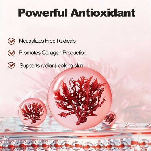 Astaxanthin 12mg, 120 Softgels, Max Strength Antioxidant with Coconut Oil, Natural Formula, High Absorption for Eye & Skin Support, Natural Formula, Non-GMO, Gluten Free in Kuwait