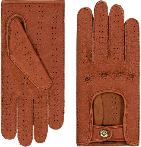 Fratelli Orsini Winter Gloves Maria Brown for Women - American Deerskin Leather Driving Gloves - color Brown in Saudi Arabia