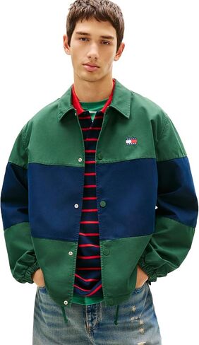 Tommy Jeans Men's Lightweight Color Block Shirt Jacket in Saudi Arabia