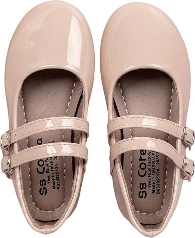 GORGLITTER Girl's Ballet Flats Shoes Cute Closed Toe Double Strap Wedding Party Princess Ballerina Maryjane Shoes in Saudi Arabia