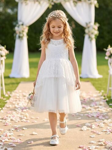 أحذية Coutgo Girls Mary Jane Dress Shoes ذات مقدمة دائرية وأحذية باليه مسطحة لحفلات الزفاف وحفلات الزفاف in Kuwait