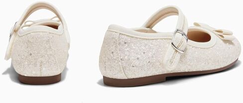 أحذية Coutgo Girls Mary Jane Dress Shoes ذات مقدمة دائرية وأحذية باليه مسطحة لحفلات الزفاف وحفلات الزفاف in Kuwait