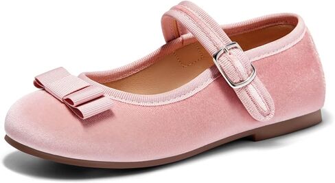أحذية Coutgo Girls Mary Jane Dress Shoes ذات مقدمة دائرية وأحذية باليه مسطحة لحفلات الزفاف وحفلات الزفاف in Kuwait