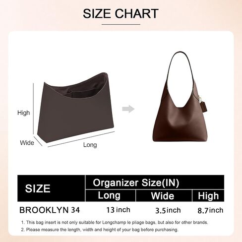 Dupont Paper Purse Organizer Inserts for brooklyn 34 Insert Keeps Tote Handbag（Brown） in Saudi Arabia