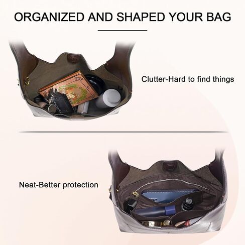Dupont Paper Purse Organizer Inserts for brooklyn 34 Insert Keeps Tote Handbag（Brown） in Saudi Arabia