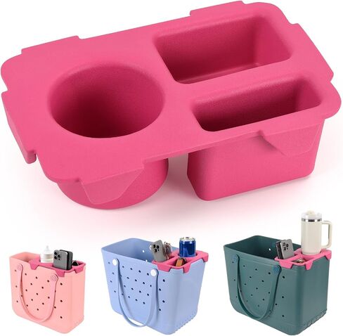 Topper Tray for Bogg Bag Accessories, Universal Beach Bag Cup Holder for Bogg Bag Large/Medium, Tote Bag Organizer (White) in Saudi Arabia