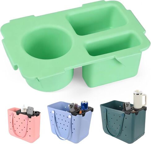 Topper Tray for Bogg Bag Accessories, Universal Beach Bag Cup Holder for Bogg Bag Large/Medium, Tote Bag Organizer (White) in Saudi Arabia