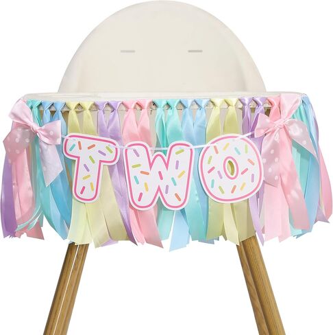 Donut 2 Years Old Birthday Banner - Sweet Two Birthday Party Decorations, Leaving A Wonderful Party Time in Kuwait