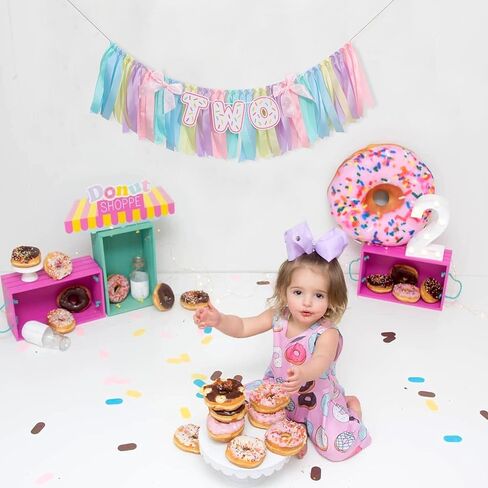Donut 2 Years Old Birthday Banner - Sweet Two Birthday Party Decorations, Leaving A Wonderful Party Time in Kuwait