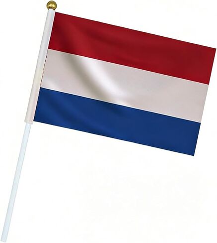 3 Pack Ivory Coast Handheld Flag, 5.5" x 8.3" Mini National Stick Flag with 12" Plastic Pole, Fade Resistant Polyester for Parade, Party, Festival Decor in Kuwait