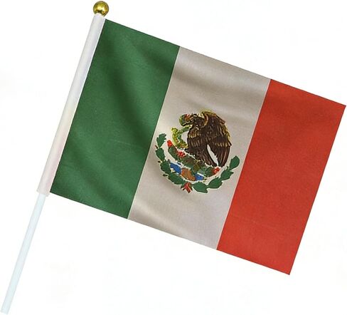 3 Pack Ivory Coast Handheld Flag, 5.5" x 8.3" Mini National Stick Flag with 12" Plastic Pole, Fade Resistant Polyester for Parade, Party, Festival Decor in Kuwait