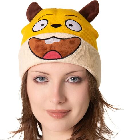 ComfyCamper Orange Beaver Beanie Hat for Womens Adult Women Men Mens Animal Ears Hats Cosplay Halloween in Kuwait