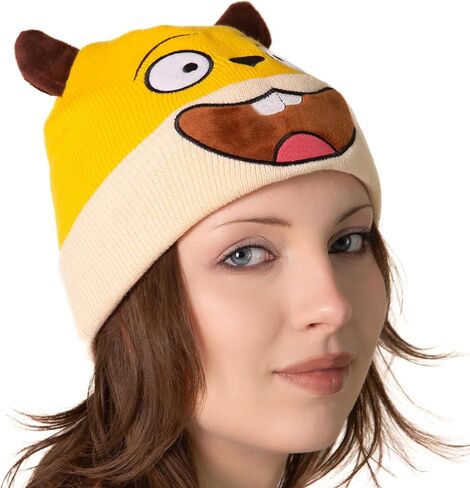 ComfyCamper Orange Beaver Beanie Hat for Womens Adult Women Men Mens Animal Ears Hats Cosplay Halloween in Kuwait