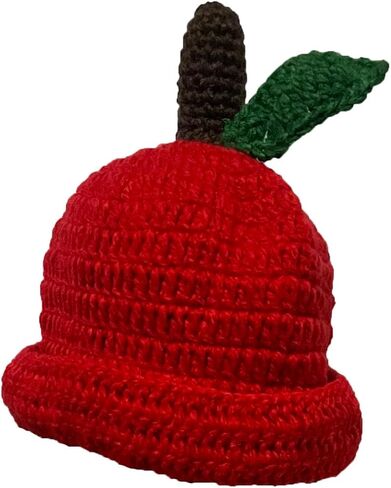 Crochet Apple Beanies Knits Hat Handmade Cute Women Lady Cosplay Cap in Saudi Arabia