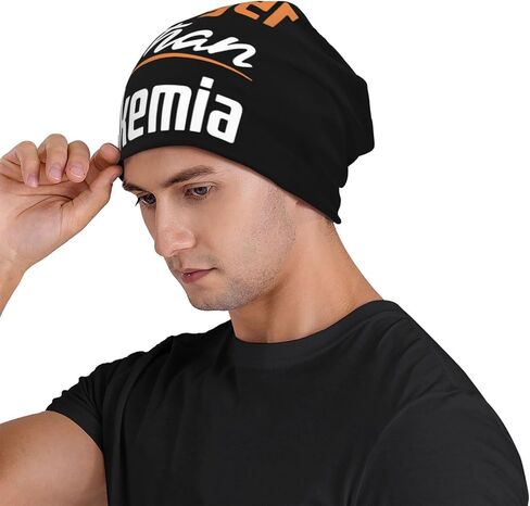 DIMAZ Leukemia Awareness Knit Beanie Hat Unisex Skull Cap Knitted Skull Beanies Warm Caps Black in Kuwait