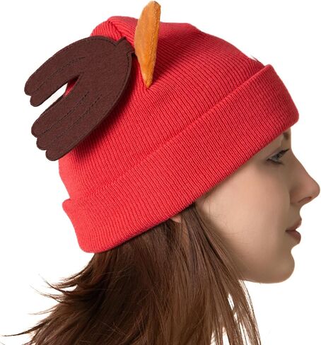 Red with White X Beanie Costume Hat for Womens Mens Teens Adult Women Men Cool Hats Cosplay Halloween in Kuwait