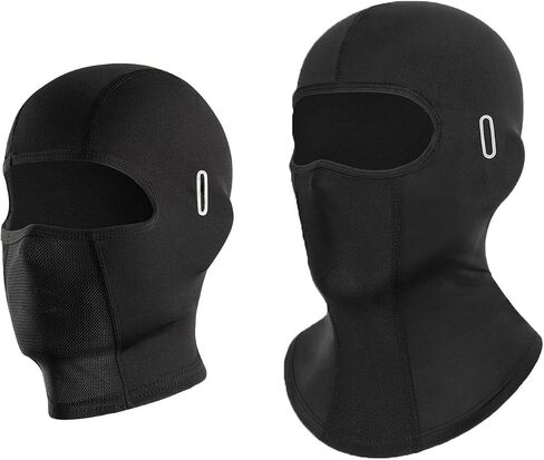 MOON Breathable Balaclava Face Mask for Men Women, UV Sun Protection Anti Odor Cooling Ski Mask with Glasses Holes for Outdoor Sports & Work Black in Saudi Arabia
