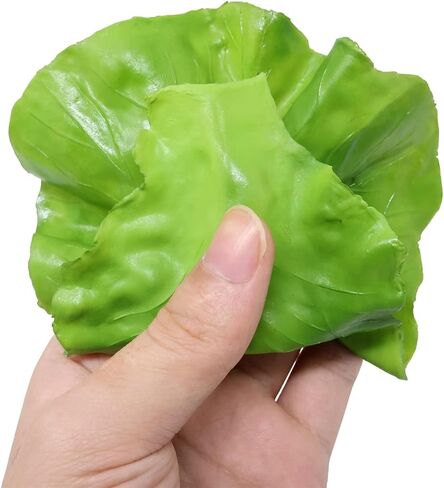 4PCS Artificial Lettuce Leaves Realistic Faux Lettuces Simulation Vegetable Model Props for Home Decoration Display Cabinet Party Pub Photography Festival Decoration in Kuwait