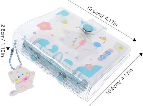BESTYASH Pvc Three-ring Photocard Album Binder, Small Photo Card Collecting Book with Cute Cartoon Design, Custom Photo Storage Holder for Scrapbooking and Card Organization in Kuwait