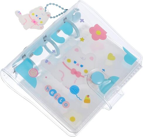 FOMIYES Pvc 3-ring Binder Photo Album with Bowknot Cat Pattern, Handmade Scrapbook Photo Organizer and Photocard Holder, Small Photocard Storage Book for Crafting and Collecting in Kuwait