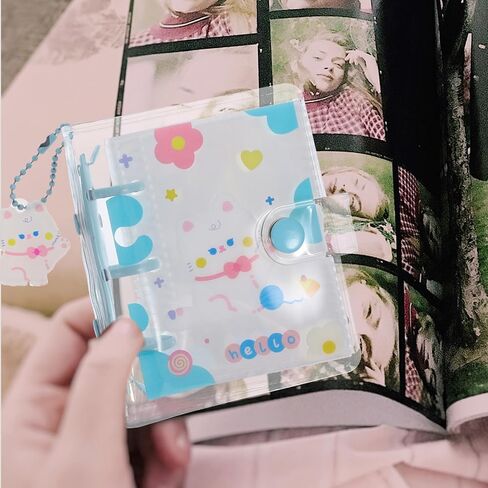 FOMIYES Pvc 3-ring Binder Photo Album with Bowknot Cat Pattern, Handmade Scrapbook Photo Organizer and Photocard Holder, Small Photocard Storage Book for Crafting and Collecting in Kuwait