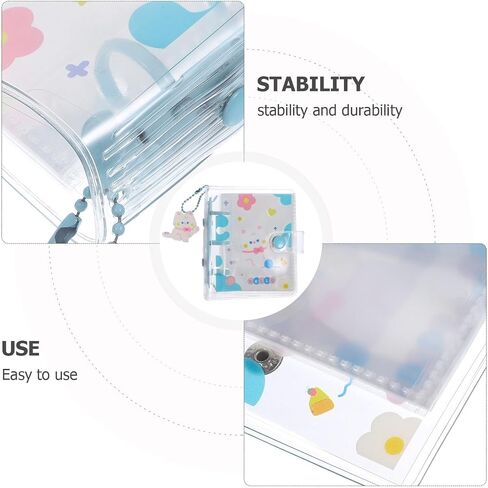 FOMIYES Pvc 3-ring Binder Photo Album with Bowknot Cat Pattern, Handmade Scrapbook Photo Organizer and Photocard Holder, Small Photocard Storage Book for Crafting and Collecting in Kuwait
