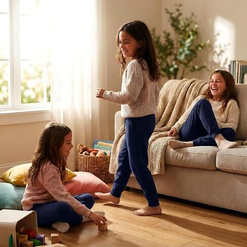 Yacht & Smith 12 Pack of Girls Jogger Bulk Sweatpants, Comfy Lounge Joggers for Kids in Kuwait