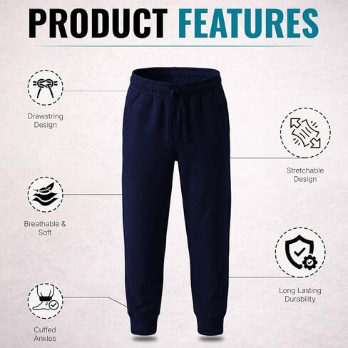 Yacht & Smith 12 Pack of Girls Jogger Bulk Sweatpants, Comfy Lounge Joggers for Kids in Kuwait