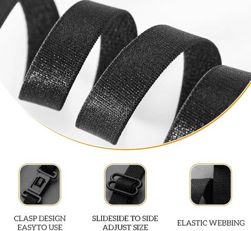 10PCS Black Adjustable Bow Tie Extenders Elastic Bow Tie Straps with Plastic Buckle Pre-Tied Bowknot Lengthener Bands for Women Men in Kuwait