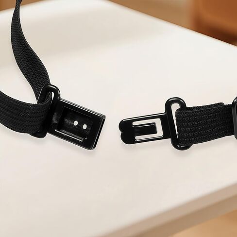 10PCS Black Adjustable Bow Tie Extenders Elastic Bow Tie Straps with Plastic Buckle Pre-Tied Bowknot Lengthener Bands for Women Men in Kuwait
