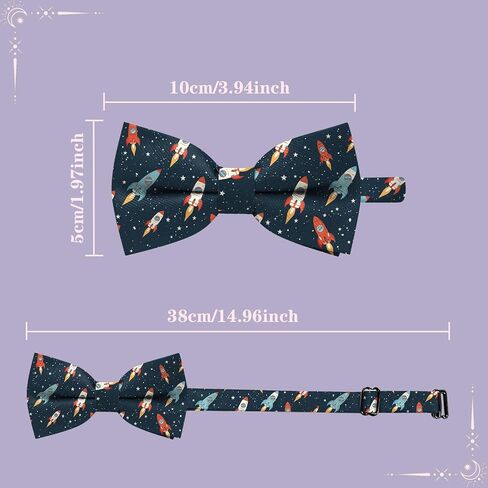 Boys Bow Tie Pre-Tied Adjustable Classic Formal Bowties Tuxedo Cute Pattern Wedding Party for Kids Girls in Saudi Arabia