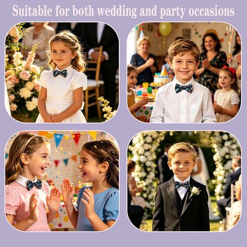 Boys Bow Tie Pre-Tied Adjustable Classic Formal Bowties Tuxedo Cute Pattern Wedding Party for Kids Girls in Saudi Arabia