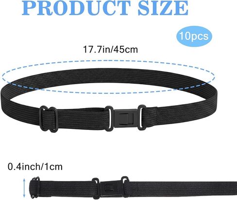 10 Pcs Bow Ties Straps Replacement Adjustable Extension Strap Belts Elastic with Clips Bow Tie Holder for Solid Pretied Uniform Ribbon Bows Ties in Kuwait