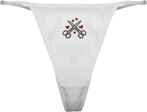 CafePress Two Scissors Classic Thong Underwear, Womens Panties in Kuwait