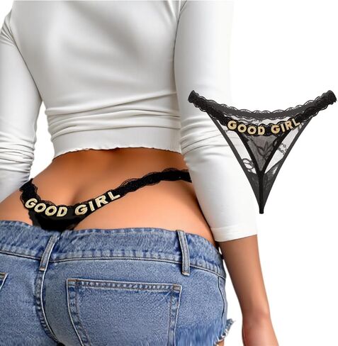 Sexy Thong for Women Personalized Panties with Special Words Rhinestone Waist Chain G-String Name Letter Underwear in Saudi Arabia
