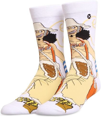Odd Sox – One Piece Crew Socks for Men & Women – Fun Anime-Themed Gift, Colorful Straw Hat Pirate Style in Kuwait