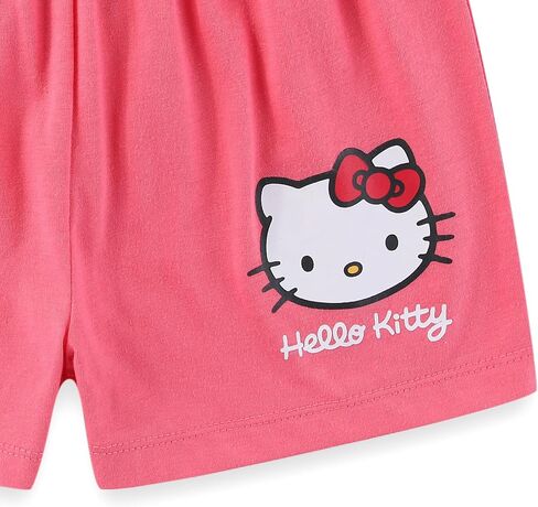 Hello Kitty Sanrio Girls Short Sleeve T-Shirt and Short Set for Big Kids in Kuwait