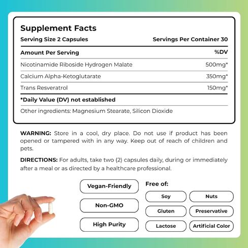 NAD+ Supplement 1000mg with Ca-AKG and Resveratrol in Saudi Arabia