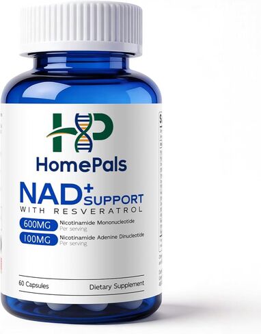 Liposomal NAD+ Supplement with Resveratrol, Anti Aging and Cell Regeneration, 350mg Niagen, 60 Capsules with The Third-Party Tested, Nicotinamide Riboside, NMN Supplement Alternative in Saudi Arabia